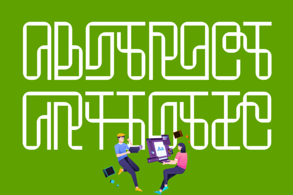Abstract Artistic Font for Handmade Products