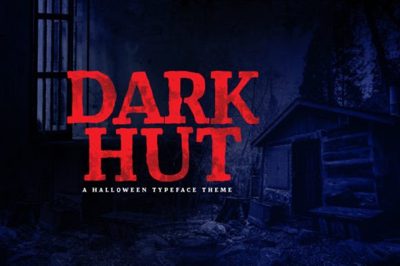 Dark Hut Font: Spooky Display Typography for Web Design