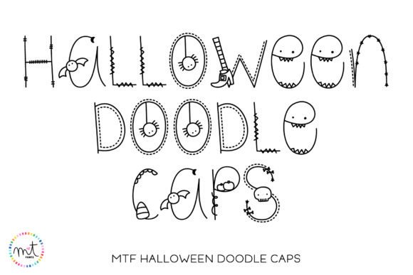 Halloween Doodle Caps Font: A Spooky Cute Branding Test