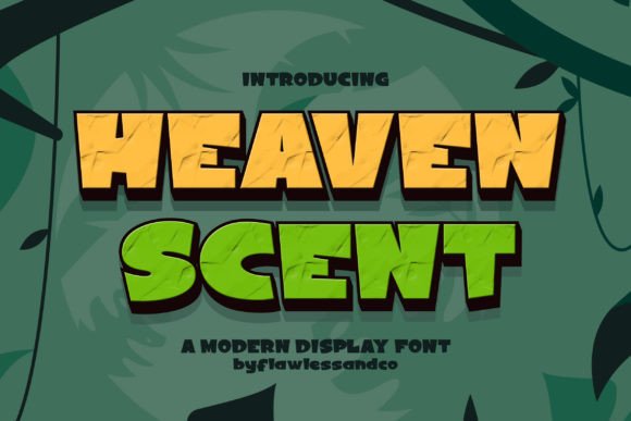 Heaven Scent Font: A Modern Display Typeface for Makers
