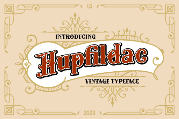 Hupfildac Font: Vintage Display Typography for Web Design