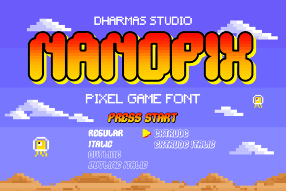 Nano Pix Font: A Playful Display Typeface for Branding